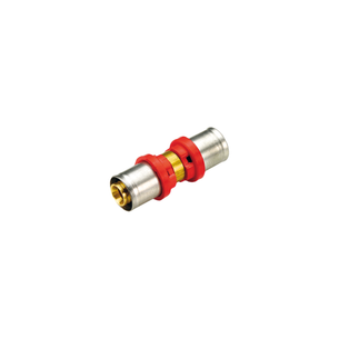 RACCORDO TIEMME DIRITTO DOPPIO A PRESSARE PER TUBO MULTISTRATO diametro 32x32