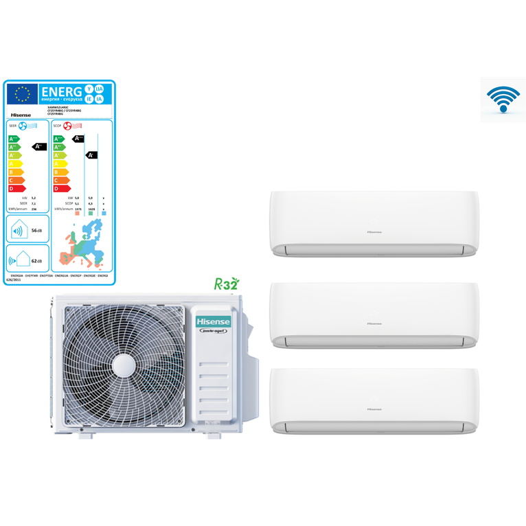 hisense trial hi-comfort 5.5kw 9+9+9