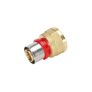 RACCORDO TIEMME DIRITTO FEMMINA A PRESSARE PER TUBO MULTISTRATO diametro 16x1/2 