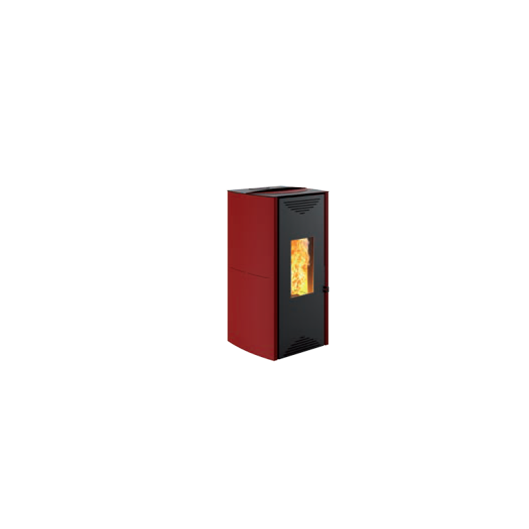 termostufa a pellet tuga e rosso 18.3 kw (14.0 kw) caminetti montegrappa