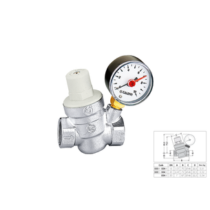 RIDUTTORE DI PRESSIONE 1/2 CON MANOMETRO