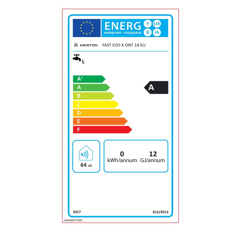 scaldabagno a gas a camera aperta ariston fast evo x 14 metano con display 