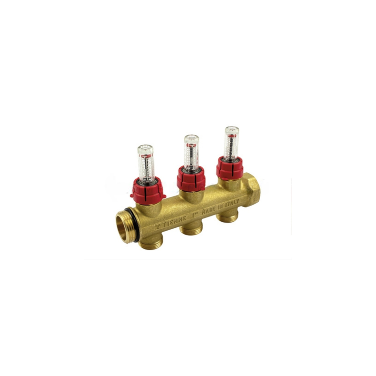 tiemme collettore di distribuzione floor con flussimetri 1"g 4 vie 3/4"(18)
