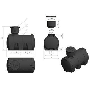 SERBATOIO ELBI 2000 LITRI DA INTERRO