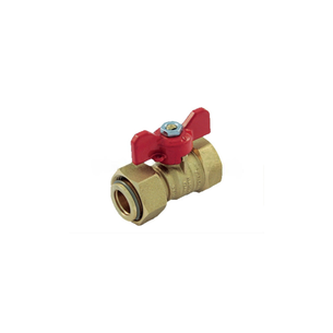 VALVOLA TIEMME A SFERA ACQUA FEMMINA CON GIRELLO 1/2" CON LEVA A FARFALLA