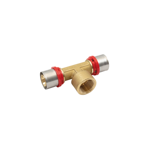 RACCORDO TIEMME TEE FEMMINA A PRESSARE TUBO AL-PEX diametro 32X3/4X32