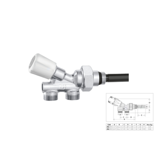 VALVOLA MONOTUBO DN 1/2 INTERASSE 35