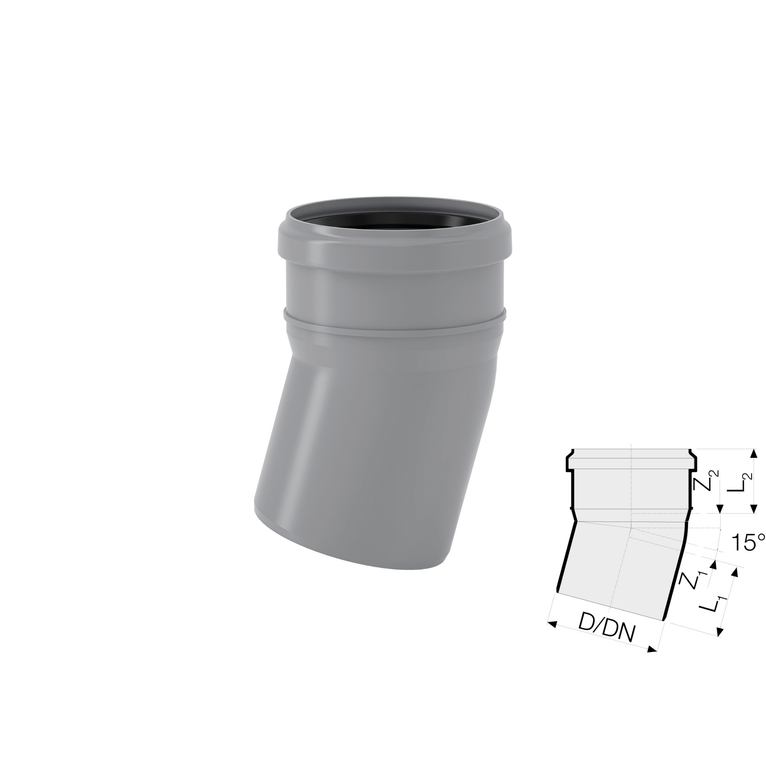 valsir curva innesto pp htb dn 125 - 15°