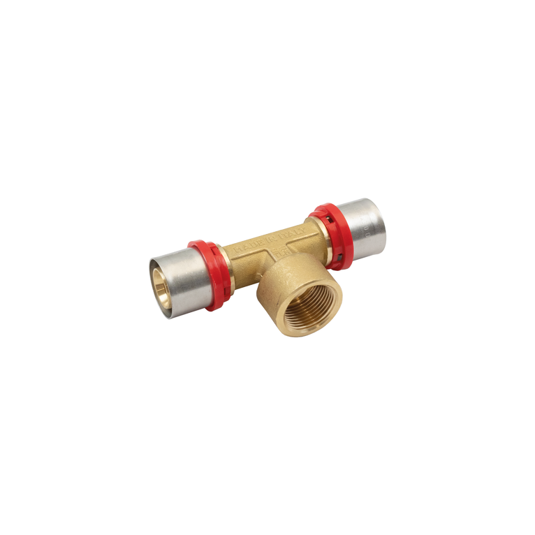 raccordo tiemme a tee a pressare per tubo multistrato diametro 16 x 1/2 x 16