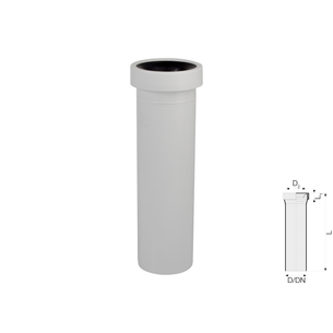 RACCORDO WC CON GUARNIZIONE DN 110x400