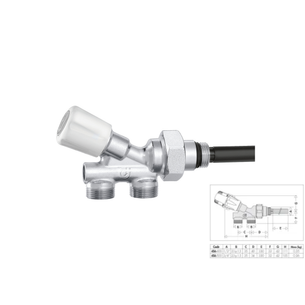 VALVOLA MONOTUBO DN 1/2 INTERASSE 35