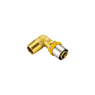RACCORDO TIEMME CURVO A PRESSARE PER GAS DIAMETRO 16 x 1/2"  MASCHIO