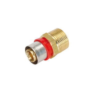 RACCORDO TIEMME DIRITTO MASCHIO A PRESSARE PER TUBO MULTISTRATO diametro 20x1/2 