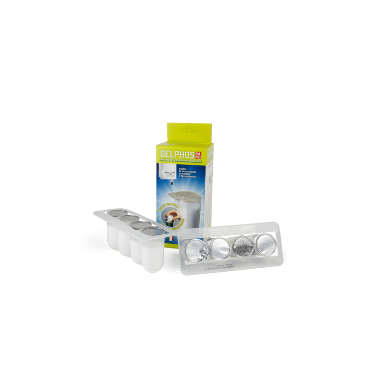 gel ricarica anticalcare in polvere gelphos rapid 8 stick