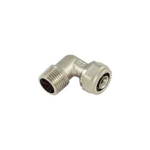 RACCORDO TIEMME CURVO MASCHIO A STRINGERE TUBO AL-PEX diametro 26x1 spessore 3,0