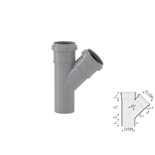BRAGA PP HTEA DN 90/90 - 45°