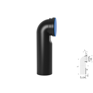 VALSIR CURVA WC VASO SOSPESO HDPE DIAMETRO 90 A SALDARE