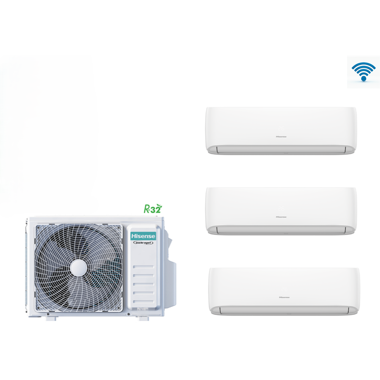 condizionatore hisense trial split hi-comfort 7.0 kw 12000+12000+12000 btu wi-fi