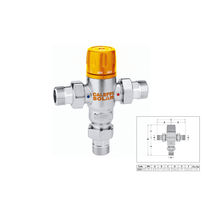 miscelatore termostatico solare 3/4 m