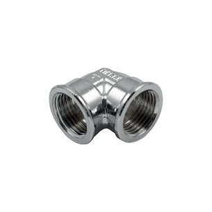 RACCORDO TIEMME CURVO FEMMINA-FEMMINA CROMATO LUCIDO GENERICO diametro 3/8X3/8