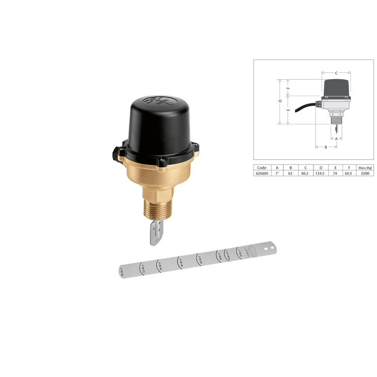 flussostato per tubi da dn 1 a dn 8