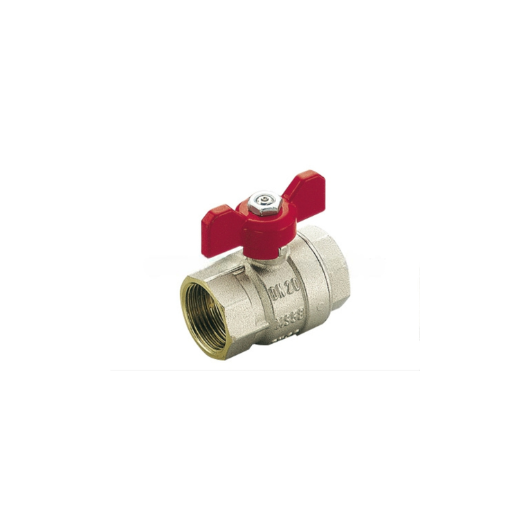 valvola tiemme a sfera acqua diametro 3/8" femmina/femmina con leva a farfalla