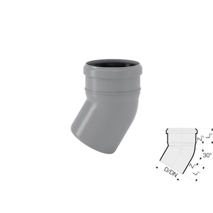 CURVA PP HTB DN 32 - 30°