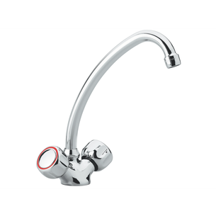 MISCELATORE CUCINA MONOFORO EMMEVI SERIE SOLE - CROMO CON BOCCA GIREVOLE