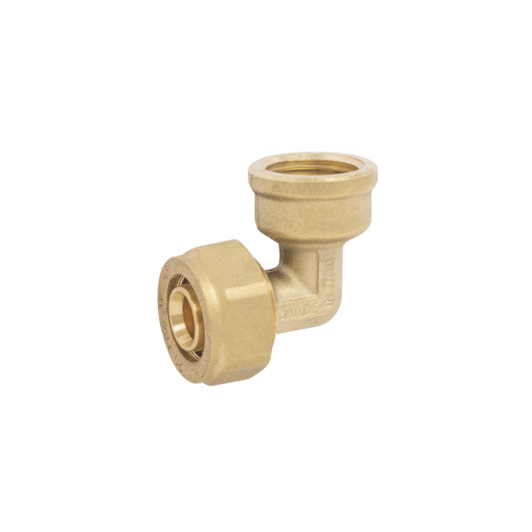 ape raccordo a gomito 26 x 1 femmina per tubo multistrato a stringere