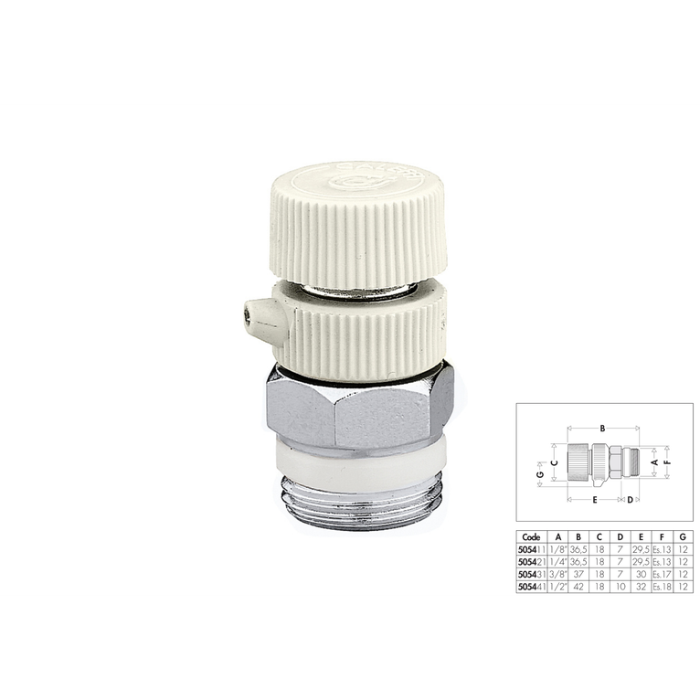 valvola sfogo aria orientabile 3/8