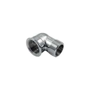 RACCORDO TIEMME CURVO MASCHIO-FEMMINA CROMATO LUCIDO GENERICO diametro 3/8x3/8