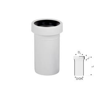 RACCORDO WC CON GUARNIZIONE DN 90X250