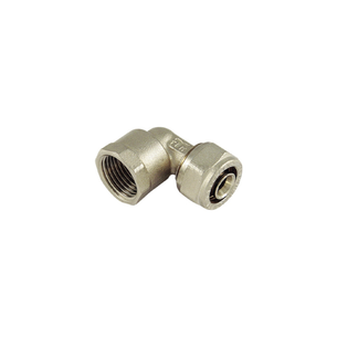 RACCORDO TIEMME CURVO  FEMMINA A STRINGERE TUBO AL-PEX diametro 14x1/2 spessore 2,0