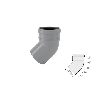 VALSIR CURVA INNESTO PP HTB DN 125 - 45°