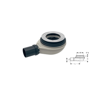 PILETTA GEBERIT FORO 90 SENZA COPERCHIO