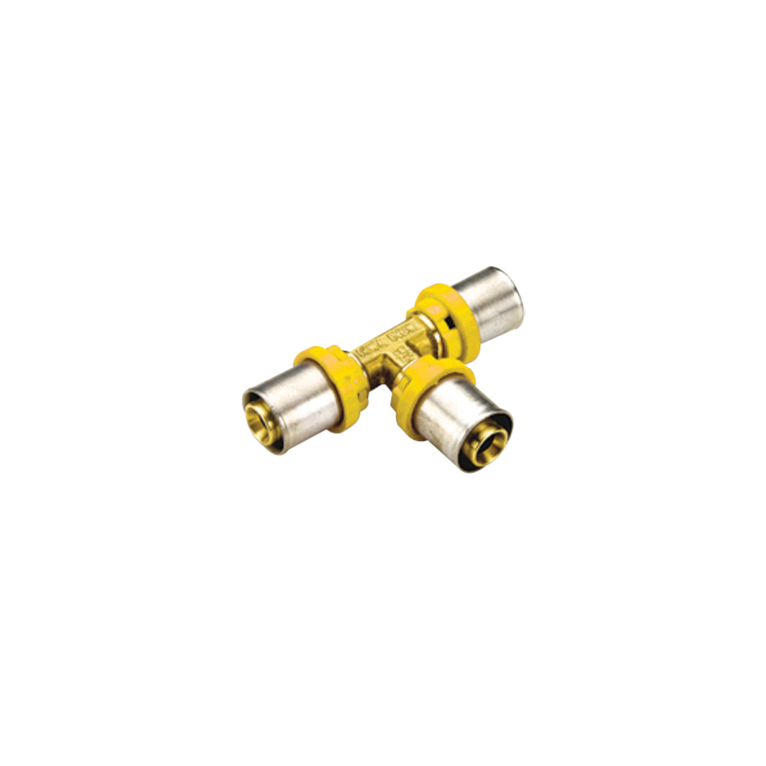 raccordo tiemme a t a pressare per gas diametro 20 x 16 x 20