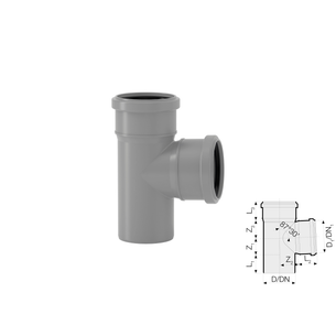 VALSIR BRAGA A INNESTO PP HTEA DN 110/110 - 87° 30'