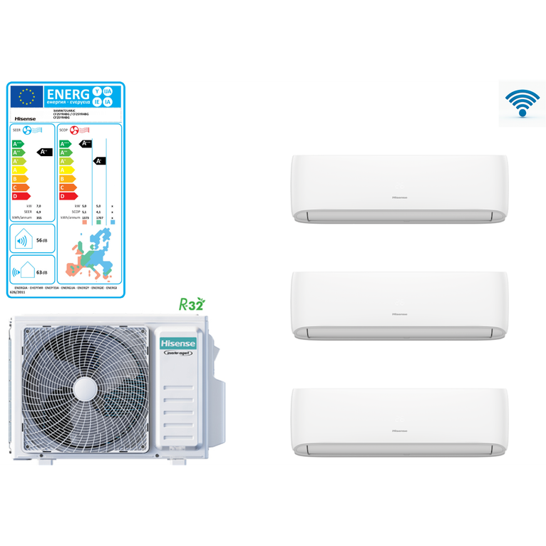 hisense trial hi-comfort 7.0kw 9+9+9