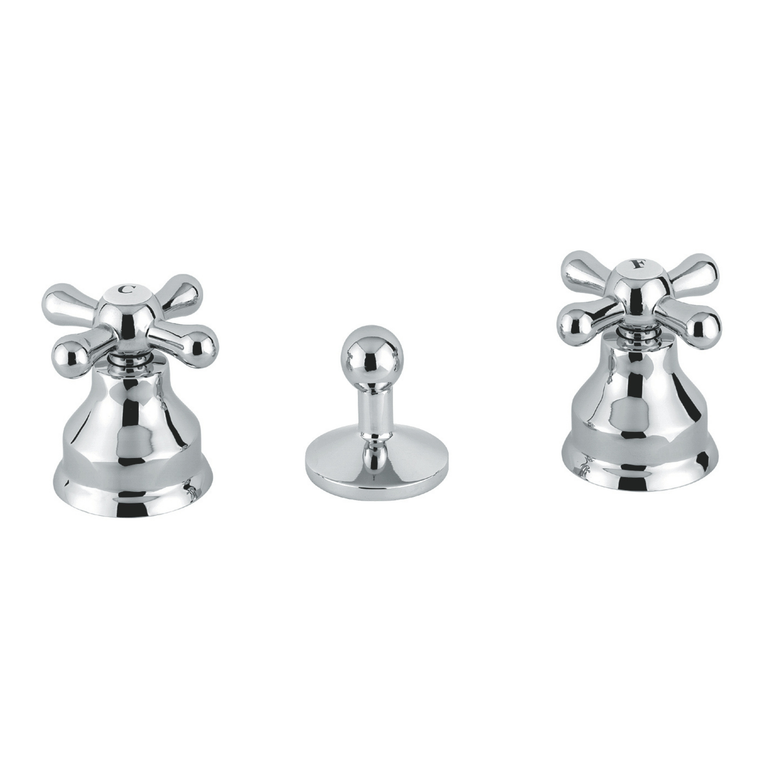 batteria bidet 3 fori emmevi - serie stella con scarico automatico