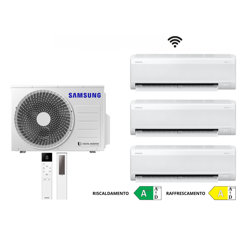 condizionatore samsung trial split windfree avant s2 5.2kw 9000+9000+9000 btu wi-fi