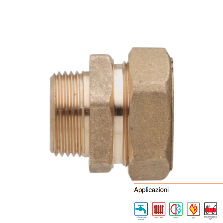 raccordo frabo diritto per tubo in rame 28 x 1 maschio