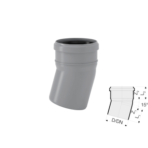 CURVA PP HTB DN 40 - 15°