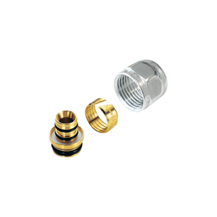 ADATTATORE TIEMME NICHELATO PER TUBO PEX diametro 16x3/4 (18)