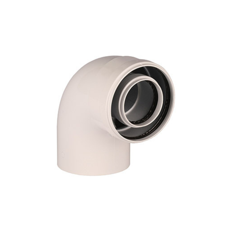 curva coassiale 90° 60/100 m/f