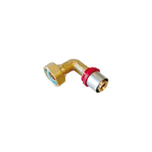 RACCORDO TIEMME CURVO CON GIRELLO A PRESSARE TUBO AL-PEX diametro 20x3/4