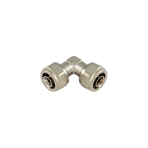 RACCORDO TIEMME CURVO DOPPIO A STRINGERE PER TUBO AL-PEX diametro32-32 spessore 3,0