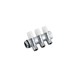 COLLETTORE TIEMME CON RUBINETTO D' ARRESTO MAXIMA INTERASSE 36 MM 2 VIE 3/4x1/2 diametro 16
