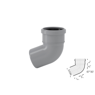 VALSIR CURVA INNESTO PP HTB DN 125 - 67° 30