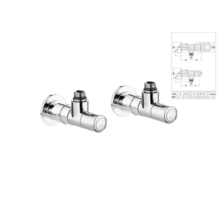 VALVOLA E DETENTORE CROMATO 1/2