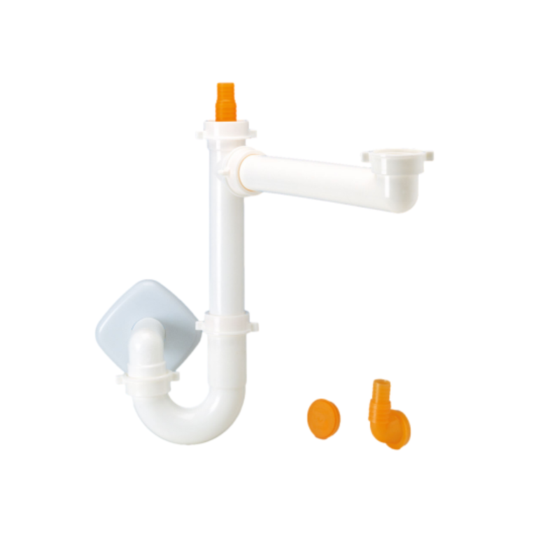 sifone salvaspazio lira per lavello cucina singolo - 40 mm 12 cm - 1 1/2"